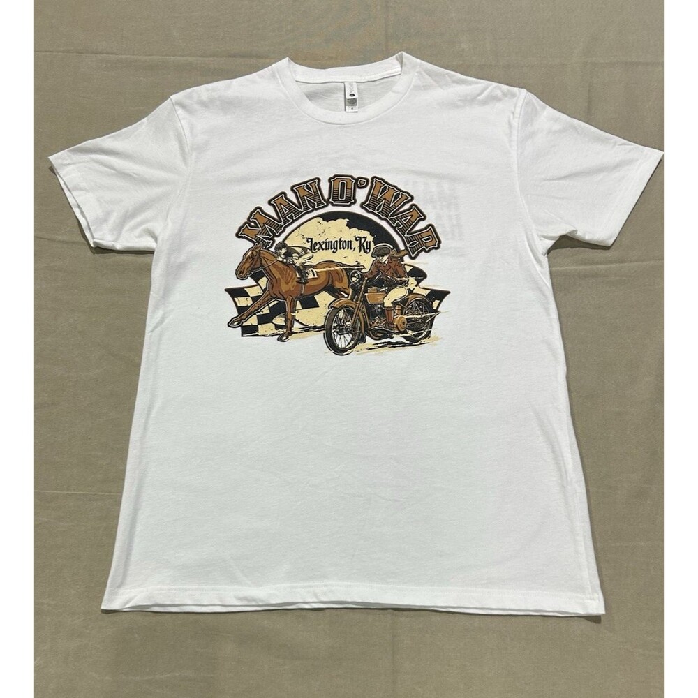 Harley Davidson Man O' War Lexington, KY T-Shirt White Size MED B-15